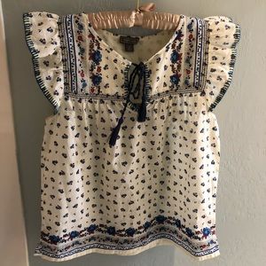 J Crew Point Sur Peasant Blouse